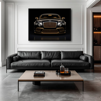 Bentley Continental GT Black Gold Wall Art
