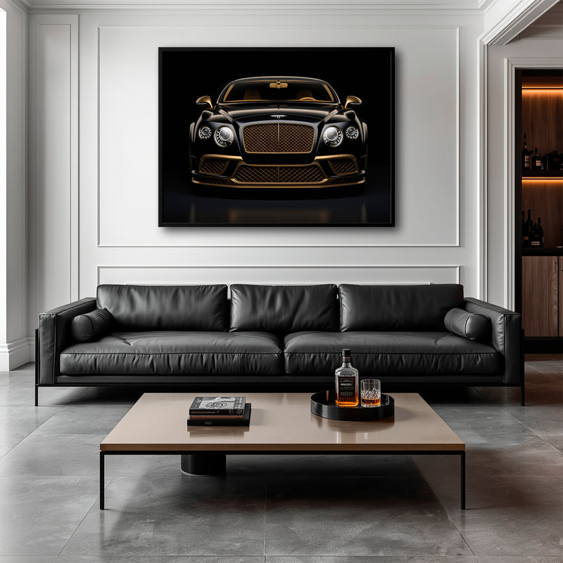 Bentley Continental GT Black Gold Wall Art