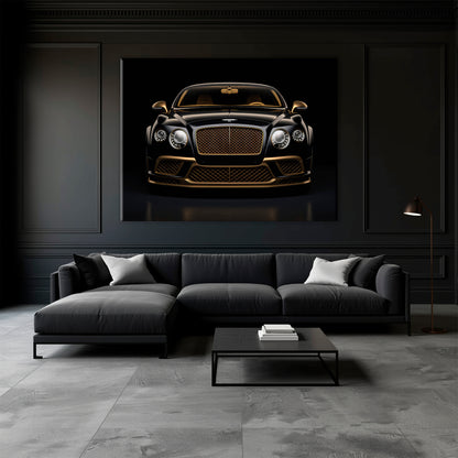 Bentley Continental GT Black Gold Wall Art
