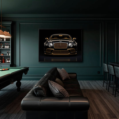 Bentley Continental GT Black Gold Wall Art