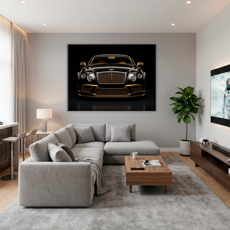 Bentley Continental GT Black Gold Wall Art