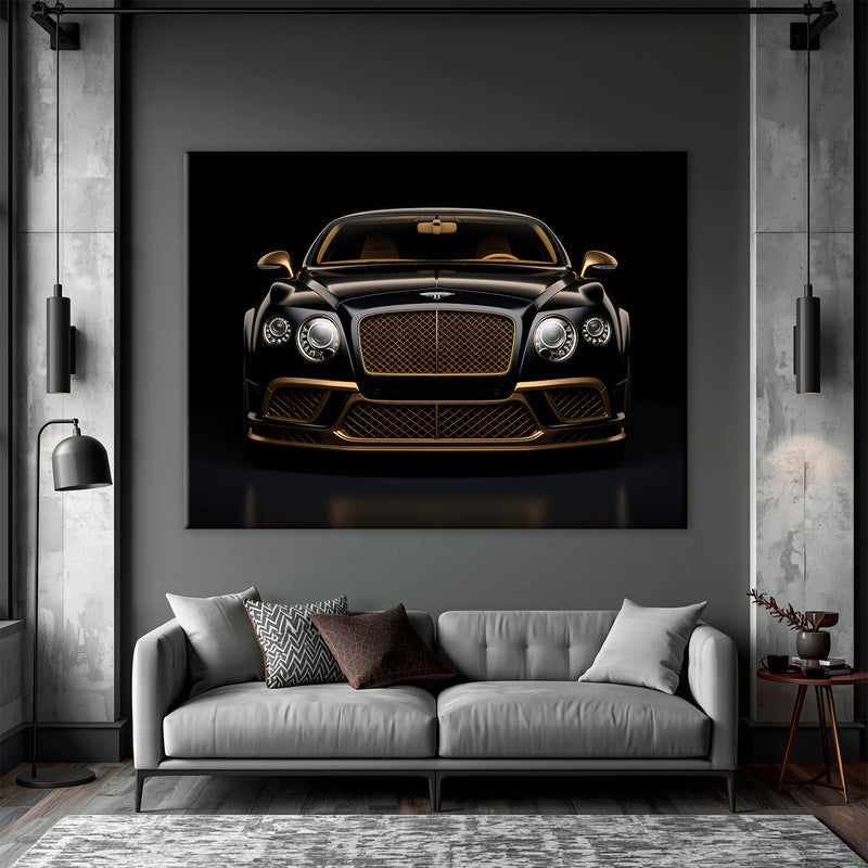Bentley Continental GT Black Gold Wall Art