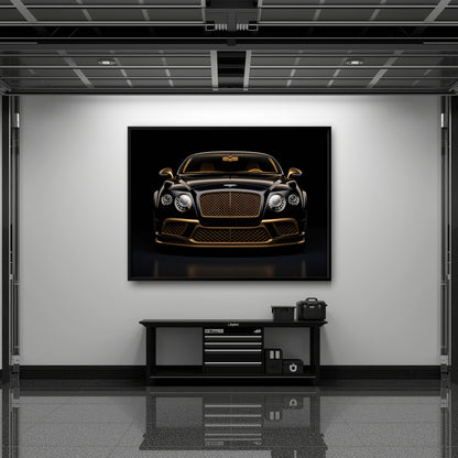 Bentley Continental GT Black Gold Wall Art