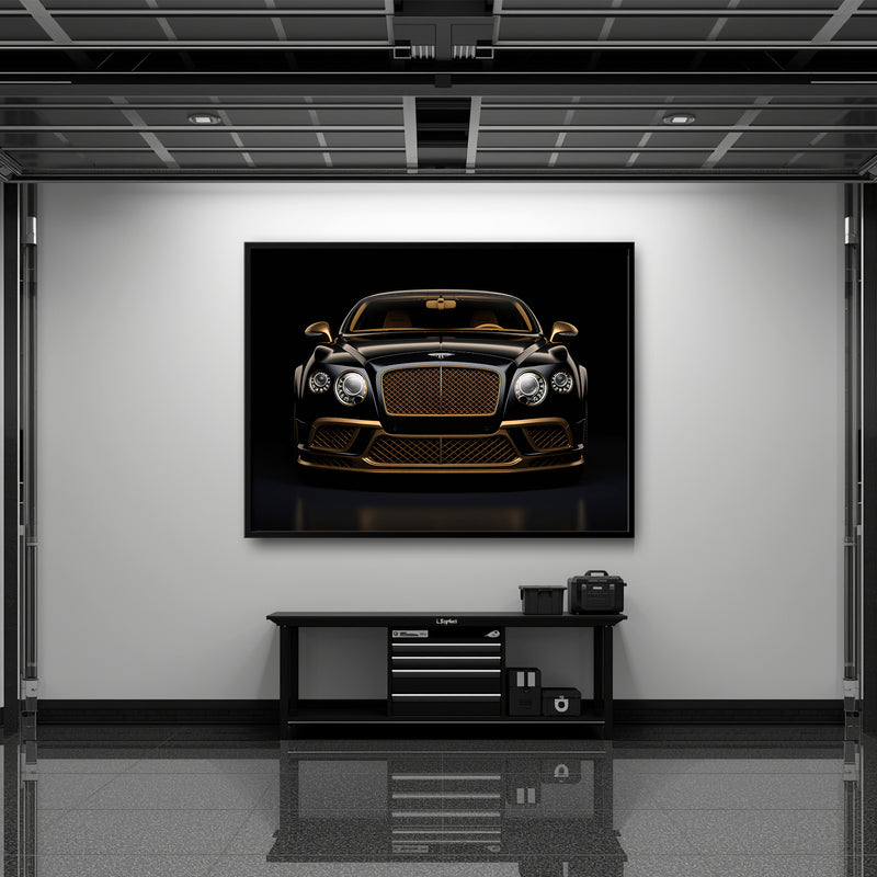 Bentley Continental GT Black Gold Wall Art