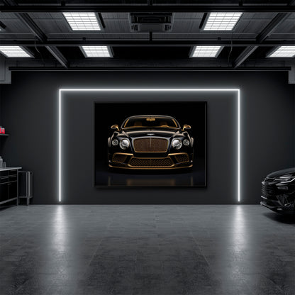 Bentley Continental GT Black Gold Wall Art