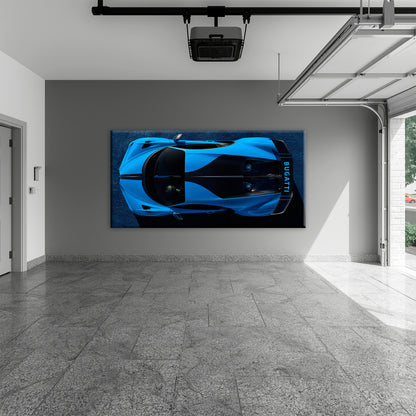 Bugatti Chiron Pur Sport 2020 Blue Apex Wall Art