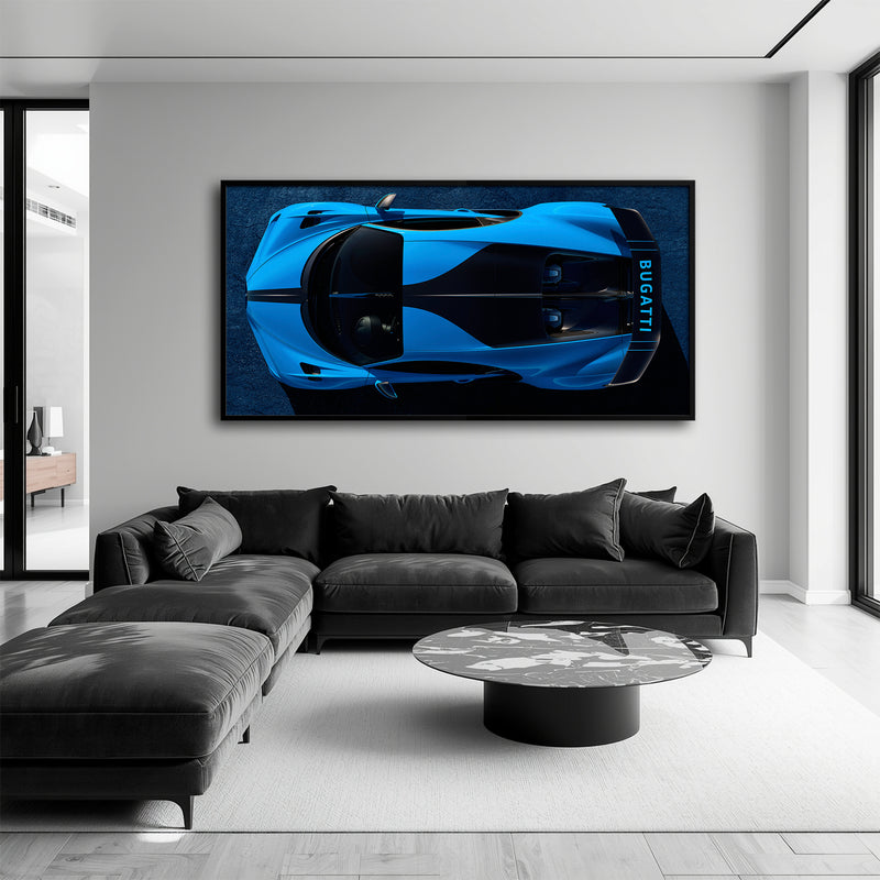 Bugatti Chiron Pur Sport 2020 Blue Apex Wall Art