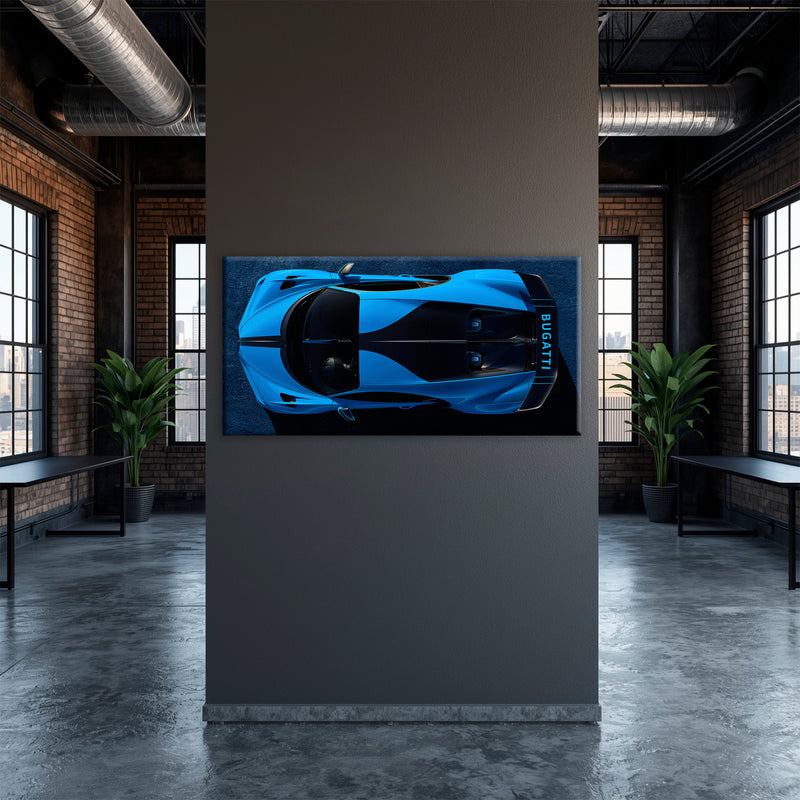 Bugatti Chiron Pur Sport 2020 Blue Apex Wall Art