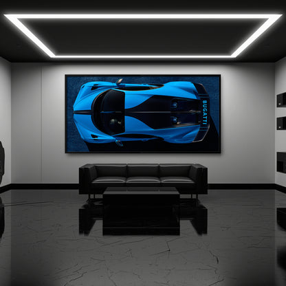 Bugatti Chiron Pur Sport 2020 Blue Apex Wall Art