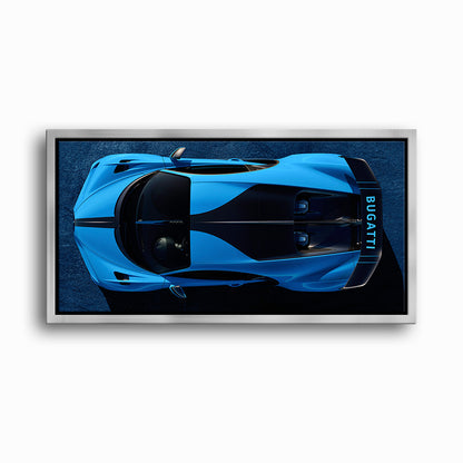 Bugatti Chiron Pur Sport 2020 Blue Apex Wall Art