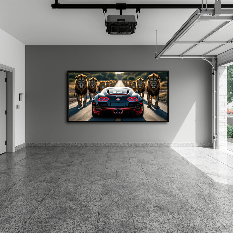 Bugatti Veyron Lion Pride Wall Art