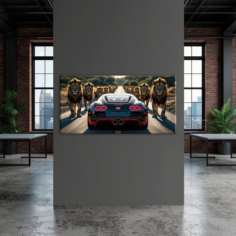 Bugatti Veyron Lion Pride Wall Art