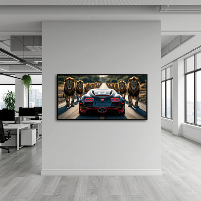 Bugatti Veyron Lion Pride Wall Art