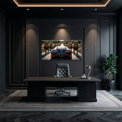 Bugatti Veyron Lion Pride Wall Art