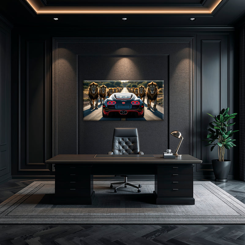 Bugatti Veyron Lion Pride Wall Art