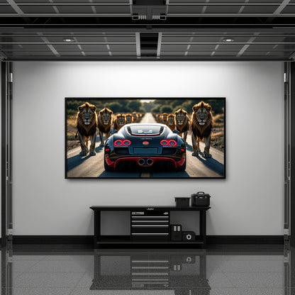 Bugatti Veyron Lion Pride Wall Art