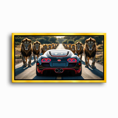 Bugatti Veyron Lion Pride Wall Art