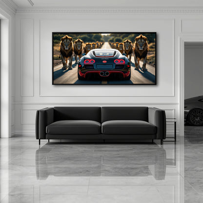 Bugatti Veyron Lion Pride Wall Art