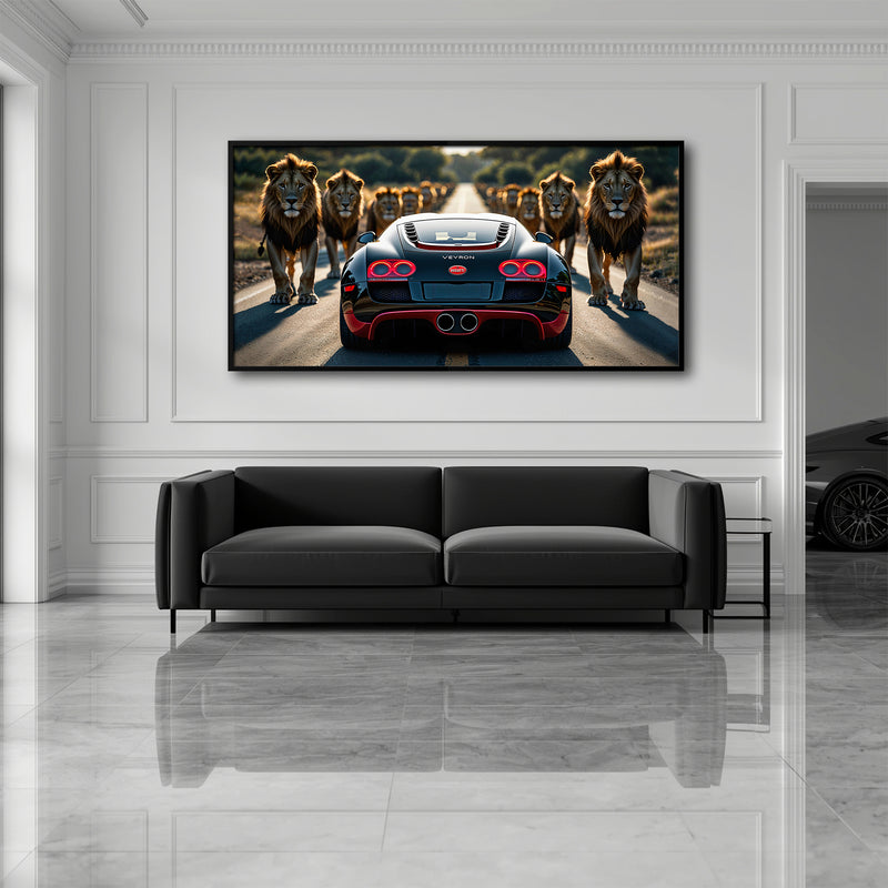 Bugatti Veyron Lion Pride Wall Art