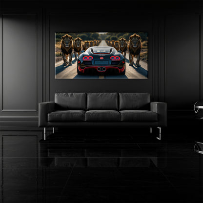 Bugatti Veyron Lion Pride Wall Art