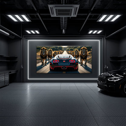 Bugatti Veyron Lion Pride Wall Art