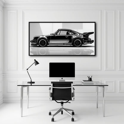 Porsche 911 Turbo Shadow Profile Wall Art