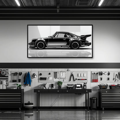 Porsche 911 Turbo Shadow Profile Wall Art