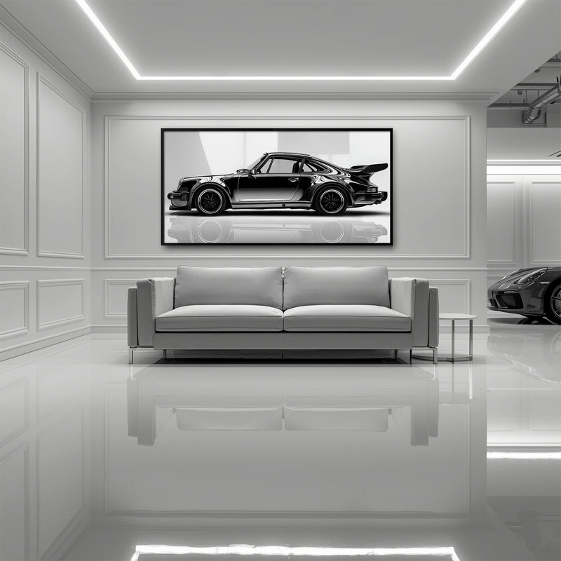 Porsche 911 Turbo Shadow Profile Wall Art