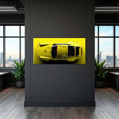 Porsche 911 Citron Voltage Wall Art – Yellow Sports Car Canvas Print