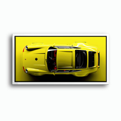 Porsche 911 Citron Voltage Wall Art – Yellow Sports Car Canvas Print