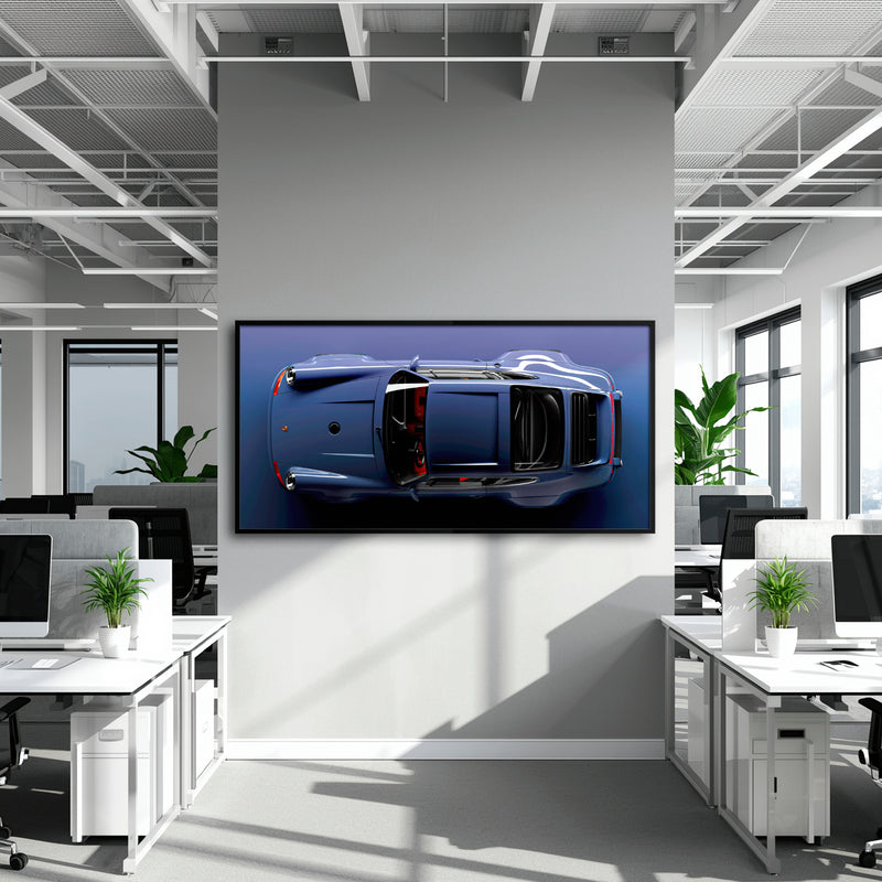 Porsche 911 Midnight Cobalt Wall Art – Dark Blue Sports Car Canvas Print