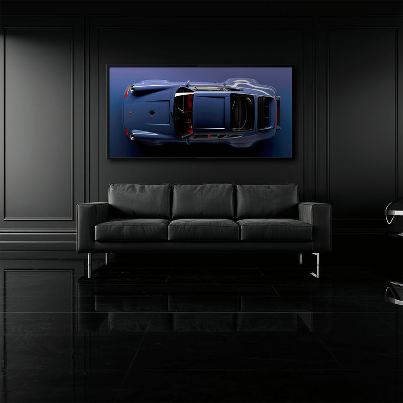 Porsche 911 Midnight Cobalt Wall Art – Dark Blue Sports Car Canvas Print