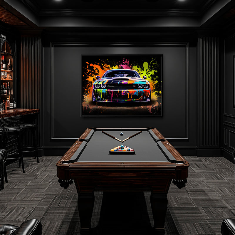 Dodge Challenger R/T Color Burst Wall Art