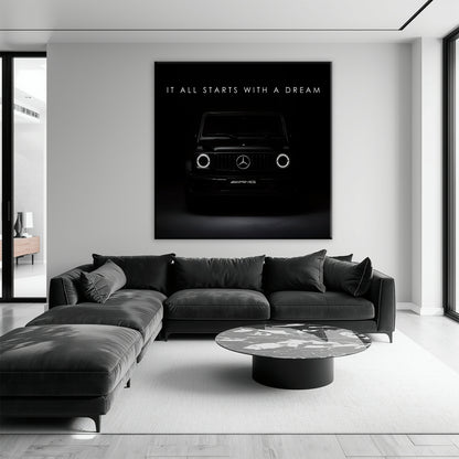 Black Mercedes G-Wagon Dream Signal Wall Art