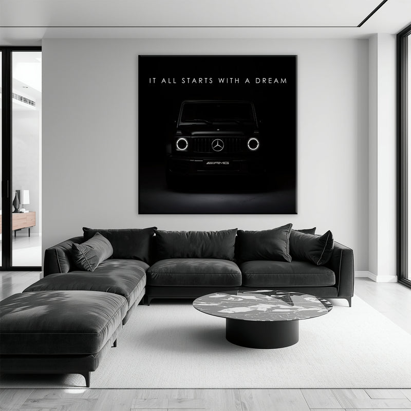Black Mercedes G-Wagon Dream Signal Wall Art