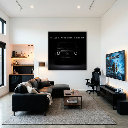Black Mercedes G-Wagon Dream Signal Wall Art