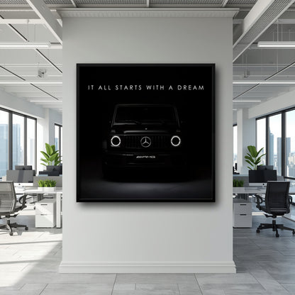 Black Mercedes G-Wagon Dream Signal Wall Art