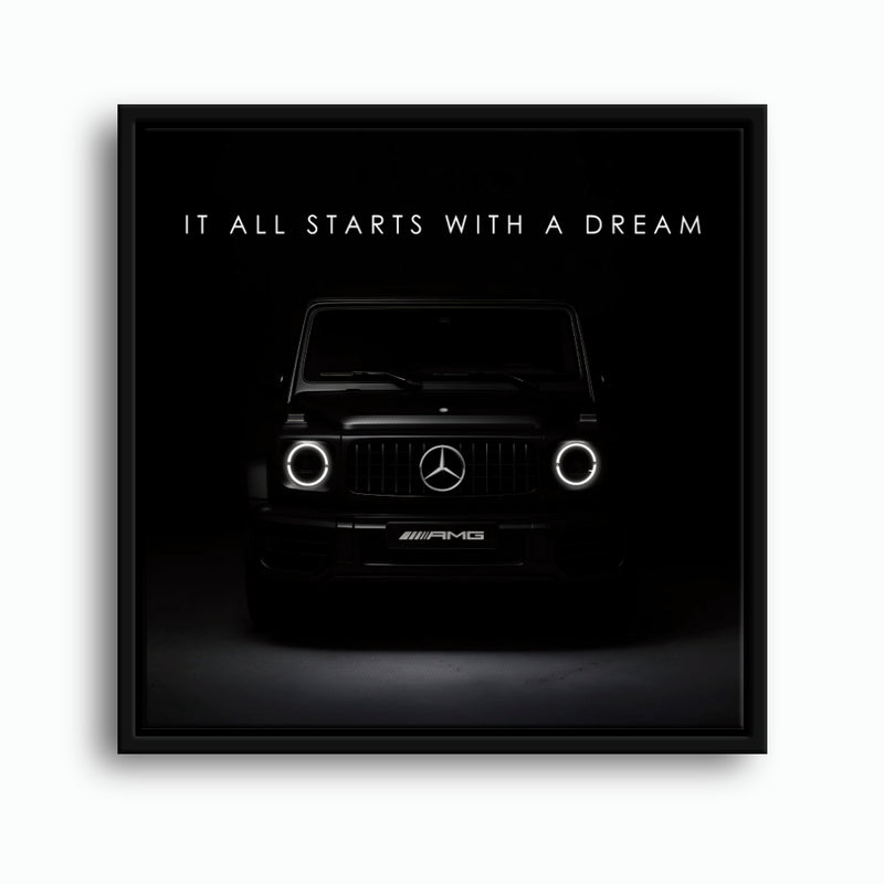 Black Mercedes G-Wagon Dream Signal Wall Art
