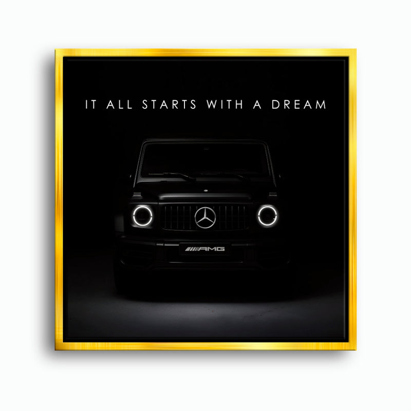 Black Mercedes G-Wagon Dream Signal Wall Art