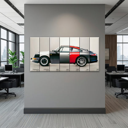Porsche 911 Evolution Lineage Wall Art