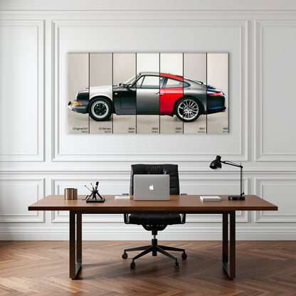 Porsche 911 Evolution Lineage Wall Art