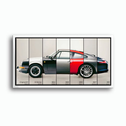 Porsche 911 Evolution Lineage Wall Art