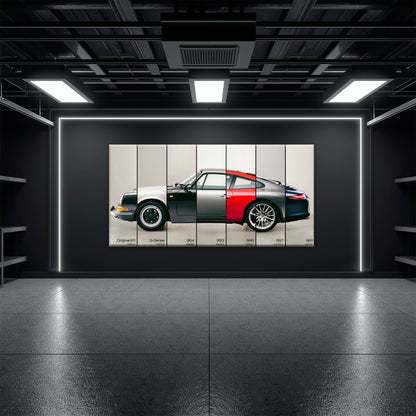 Porsche 911 Evolution Lineage Wall Art