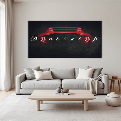 Ferrari Don't Stop Wall Art Motivational Sport Car Canvas