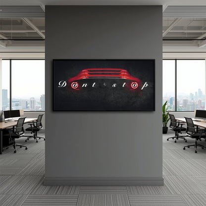 Ferrari Don't Stop Wall Art Motivational Sport Car Canvas