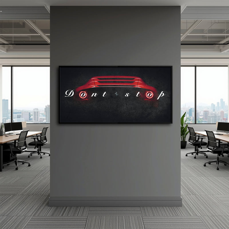 Ferrari Don't Stop Wall Art Motivational Sport Car Canvas