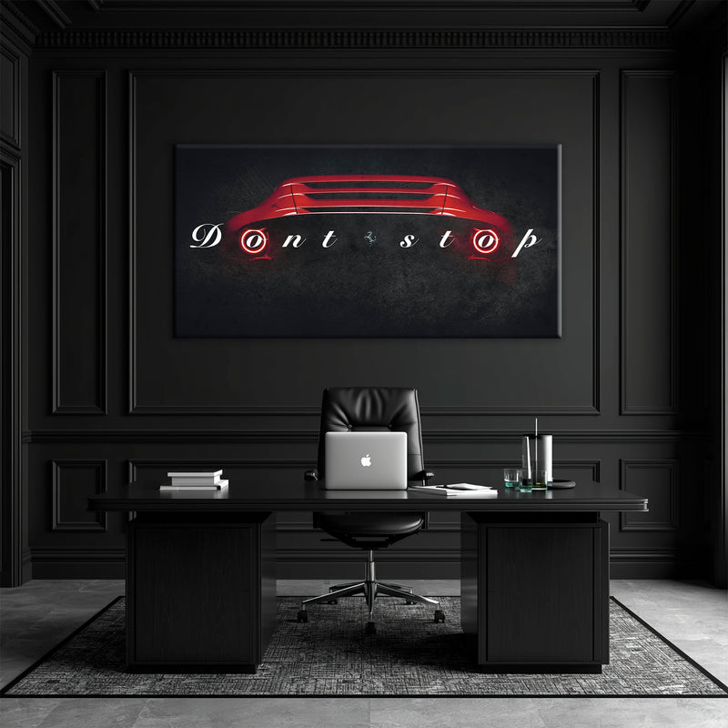 Ferrari Don't Stop Wall Art Motivational Sport Car Canvas