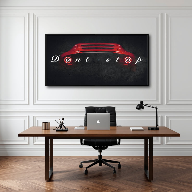 Ferrari Don't Stop Wall Art Motivational Sport Car Canvas
