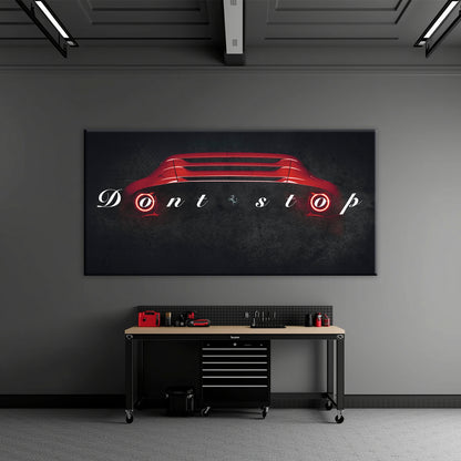 Ferrari Don't Stop Wall Art Motivational Sport Car Canvas