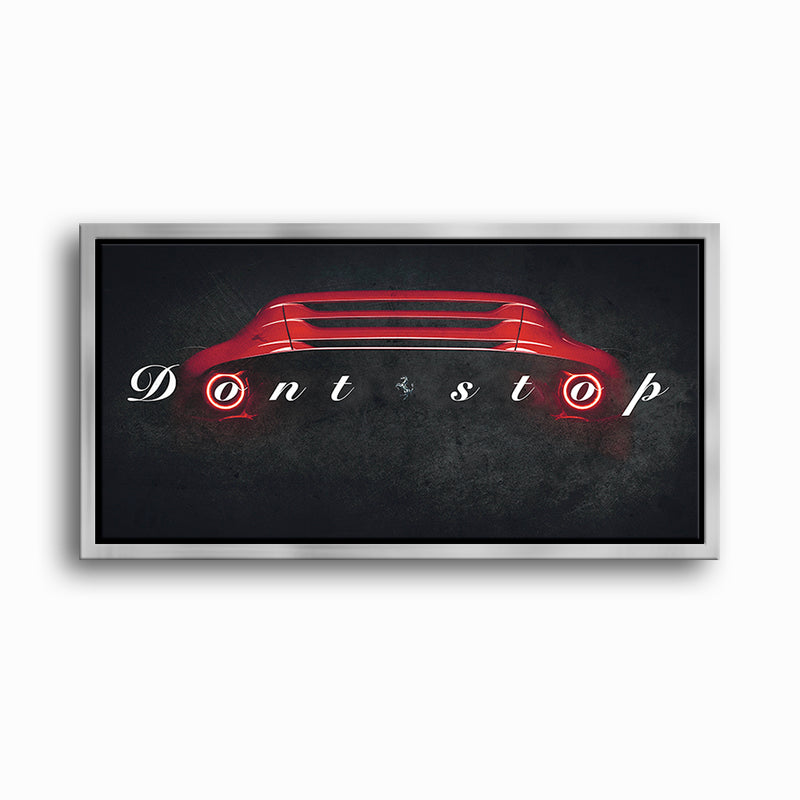 Ferrari Don't Stop Wall Art Motivational Sport Car Canvas